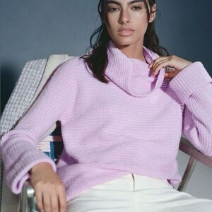 Anthropologie Pilcro Cowl Neck Sweater Pink Lilac Size S NWT cozy oversized soft